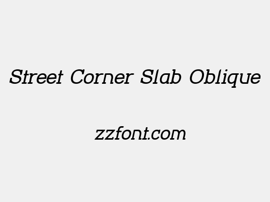 Street Corner Slab Oblique