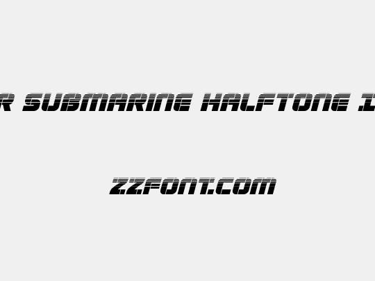 Super Submarine Halftone Italic