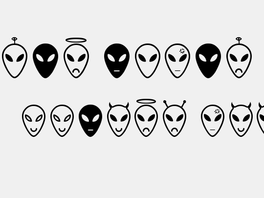 Alien faces St