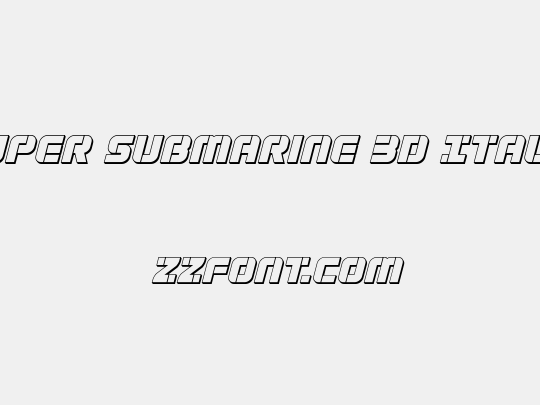 Super Submarine 3D Italic