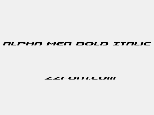 Alpha Men Bold Italic