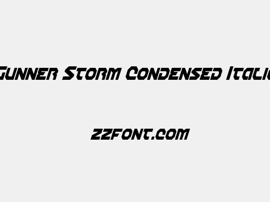 Gunner Storm Condensed Italic