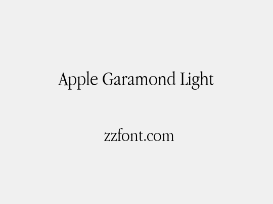 Apple Garamond Light