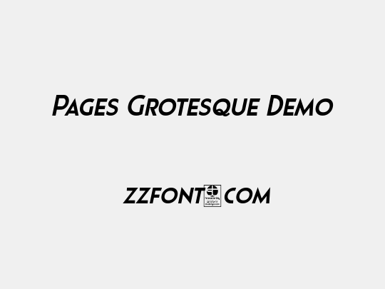 Pages Grotesque Demo