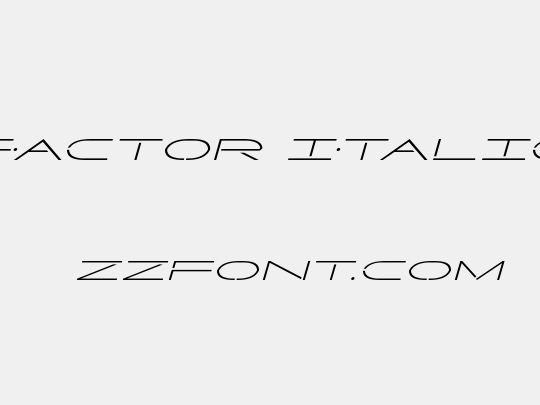 Factor Italic