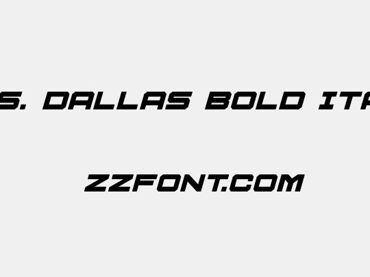 U.S.S. Dallas Bold Italic