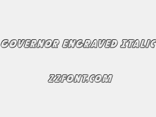 Governor Engraved Italic