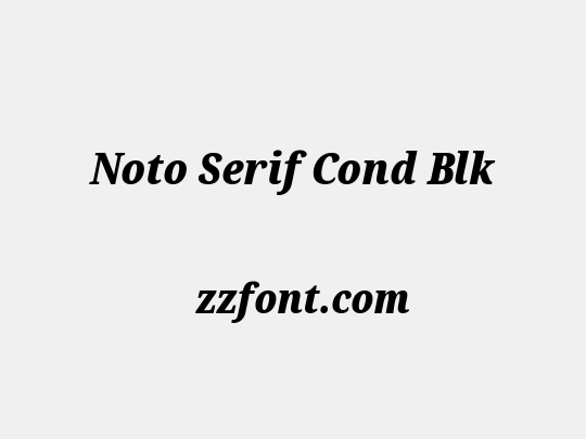Noto Serif Cond Blk