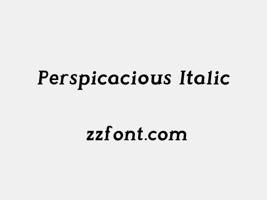 Perspicacious Italic