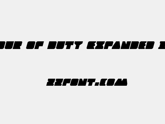 Contour of Duty Expanded Italic