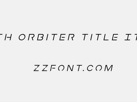 Earth Orbiter Title Italic