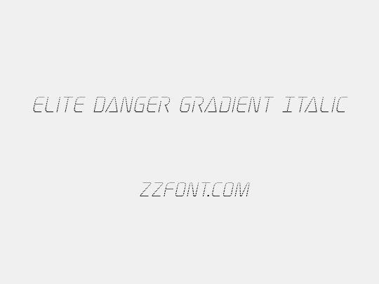 Elite Danger Gradient Italic