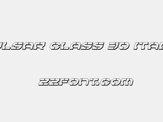Pulsar Class 3D Italic