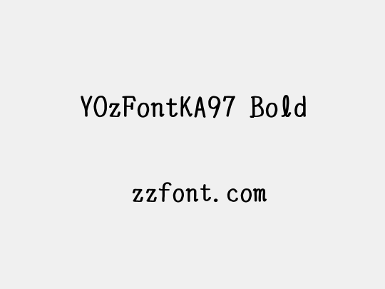 YOzFontKA97 Bold