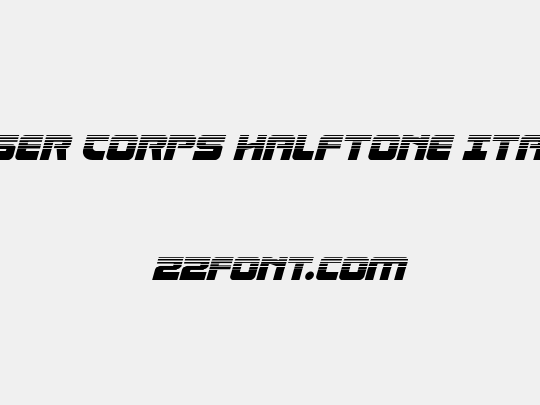 Laser Corps Halftone Italic