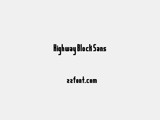 Highway Block Sans