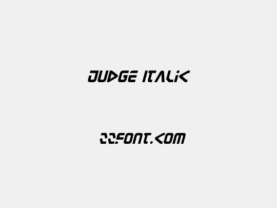 Judge Italic