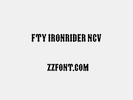 FTY IRONRIDER NCV