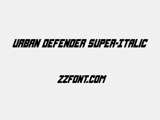 Urban Defender Super-Italic