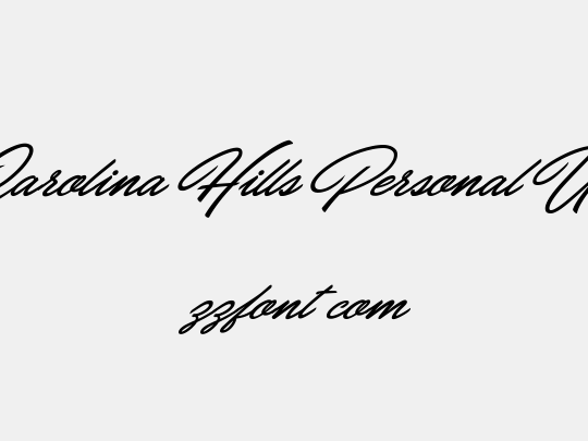 Carolina Hills Personal Use