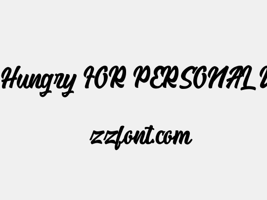 The Hungry FOR PERSONAL USE