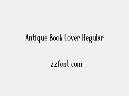Antique Book Cover Regular