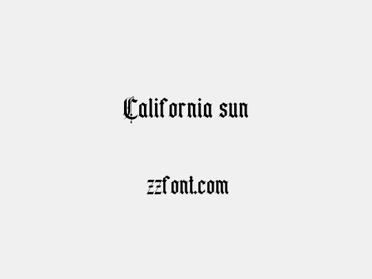 California sun