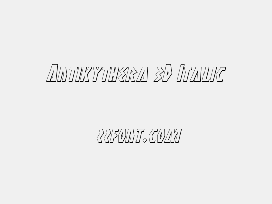 Antikythera 3D Italic