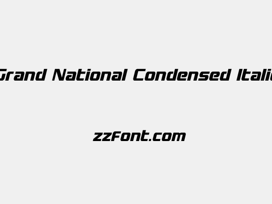 Grand National Condensed Italic