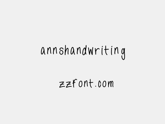 annshandwriting