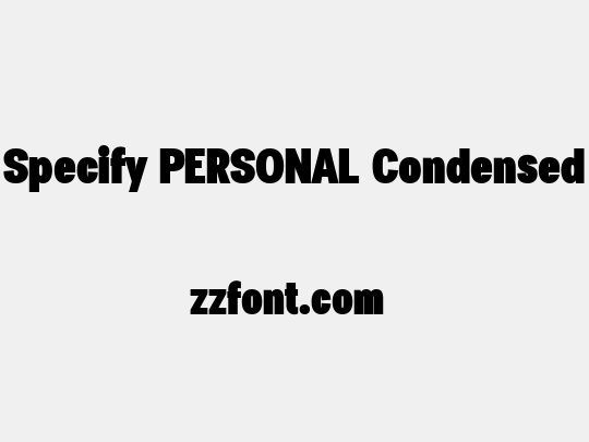 Specify PERSONAL Condensed