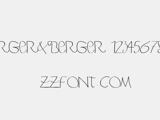 BERGER&BERGER 1234567890