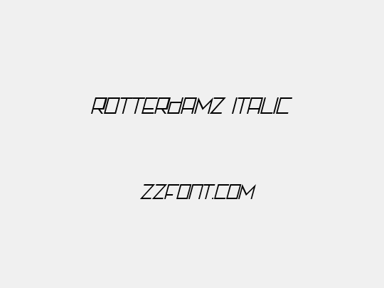 Rotterdamz Italic