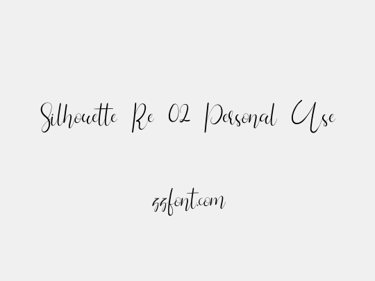 Silhouette Re 02 Personal Use