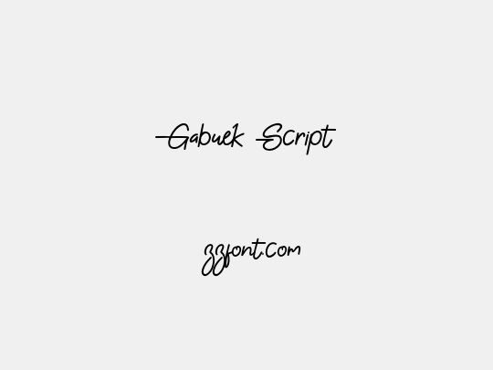 Gabuek Script