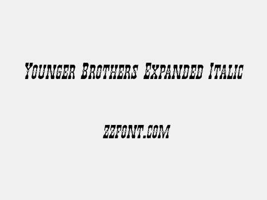 Younger Brothers Expanded Italic
