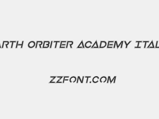 Earth Orbiter Academy Italic