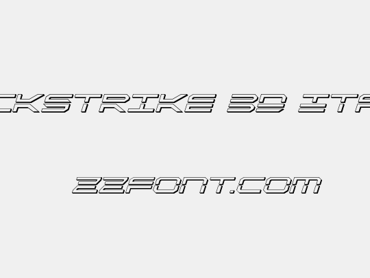 QuickStrike 3D Italic