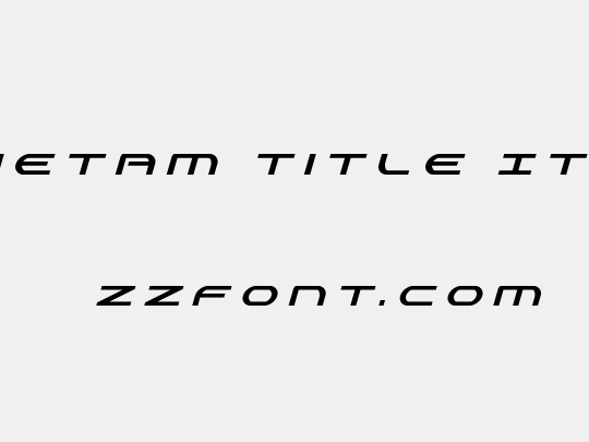 Antietam Title Italic