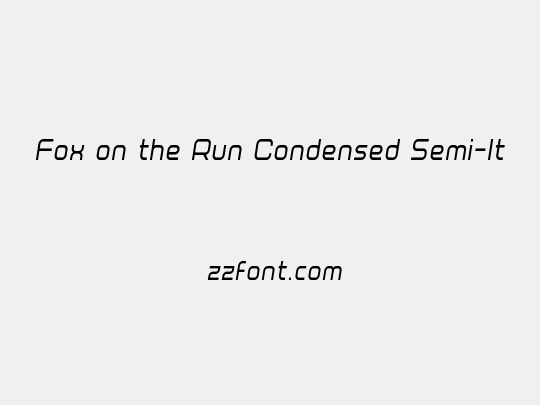 Fox on the Run Condensed Semi-Italic