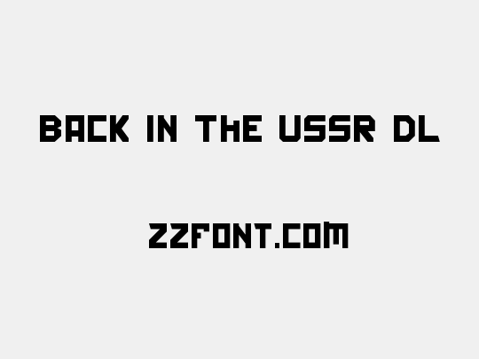 Back In The USSR DL