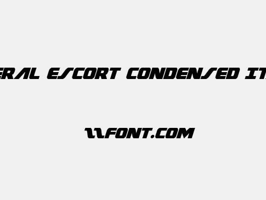 Federal Escort Condensed Italic