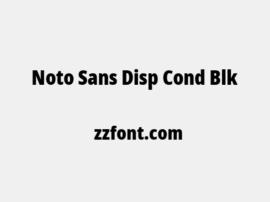 Noto Sans Disp Cond Blk
