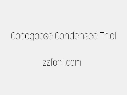 Cocogoose Condensed Trial