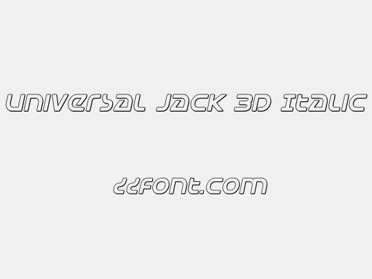 Universal Jack 3D Italic