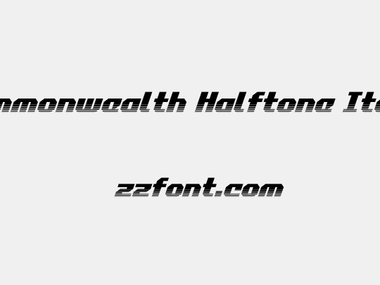 Commonwealth Halftone Italic