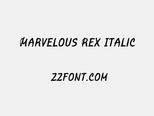 Marvelous Rex Italic