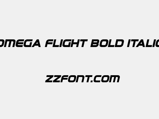 Omega Flight Bold Italic