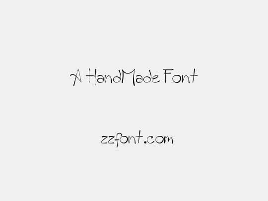 A HandMade Font