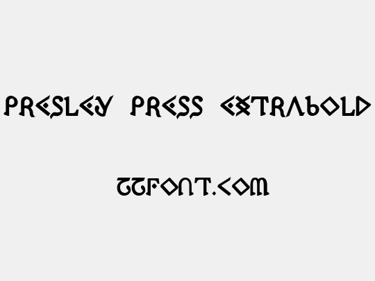 Presley Press ExtraBold